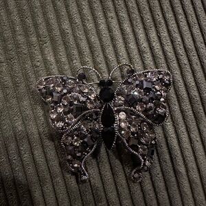 Antique Sparkling Butterfly Brooch